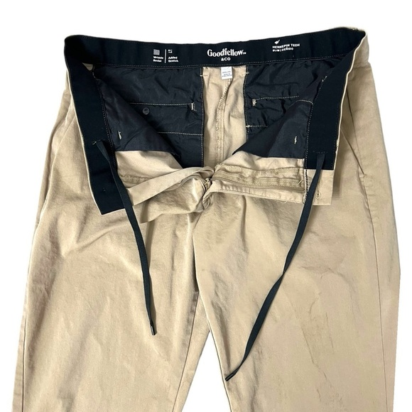 Goodfellow & Co Men’s Hennepin Tech Slim Tan Wrinkle Resistant Pants - Size 36 - Picture 5 of 14